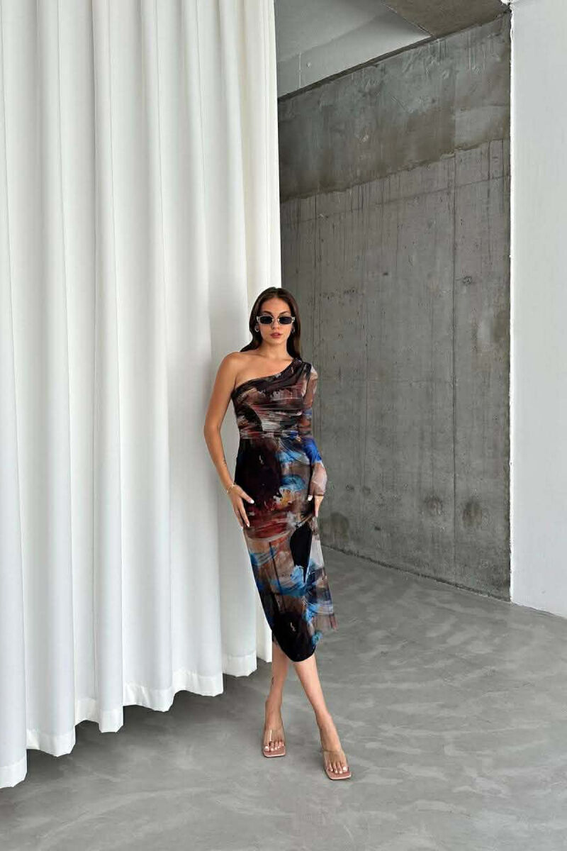 ONE SHOULDER OFF WOMAN DRESS MULTIPLE/SHNGJ - 3