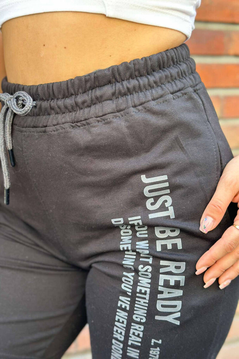 ONE SIDE WRITTING WOMEN SHORTS BLACK/ E ZEZE - 3