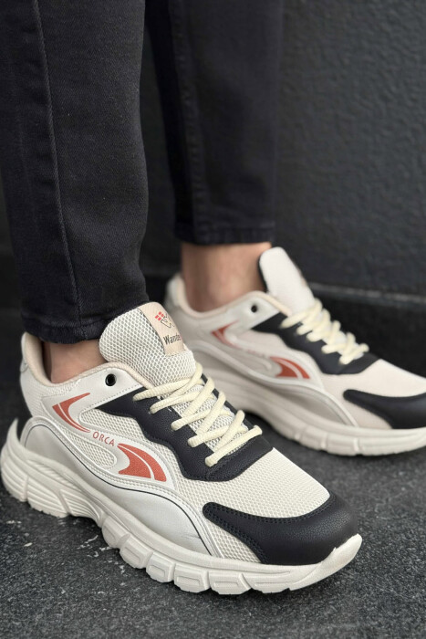ORCA WRITTING SIMPLE MEN SNEAKERS BLACK-BEIGE/ZEBE 