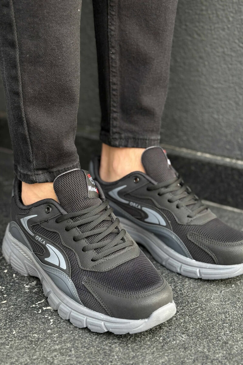 ORCA WRITTING SIMPLE MEN SNEAKERS BLACK-GREY/ZEGR - 2