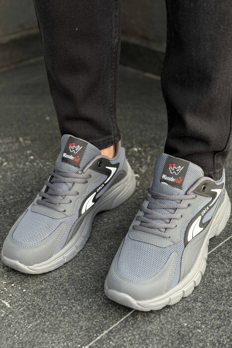 ORCA WRITTING SIMPLE MEN SNEAKERS GREY-WHITE/GRBA - 3