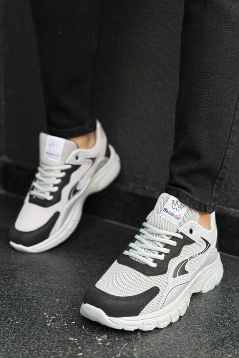 ORCA WRITTING SIMPLE MEN SNEAKERS GREY/BLACK-GRZE - 3