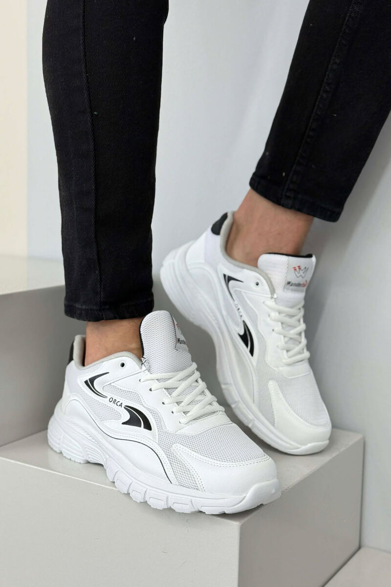 ORCA WRITTING SIMPLE MEN SNEAKERS WHITE-E BARDHE - 1