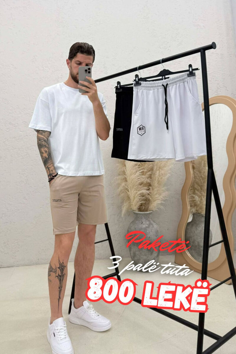 PACK OF 3 PIECE WRITTING ONE COLOR MEN SHORT SWEATPANTS MULTIPLE/SHNGJ - 1