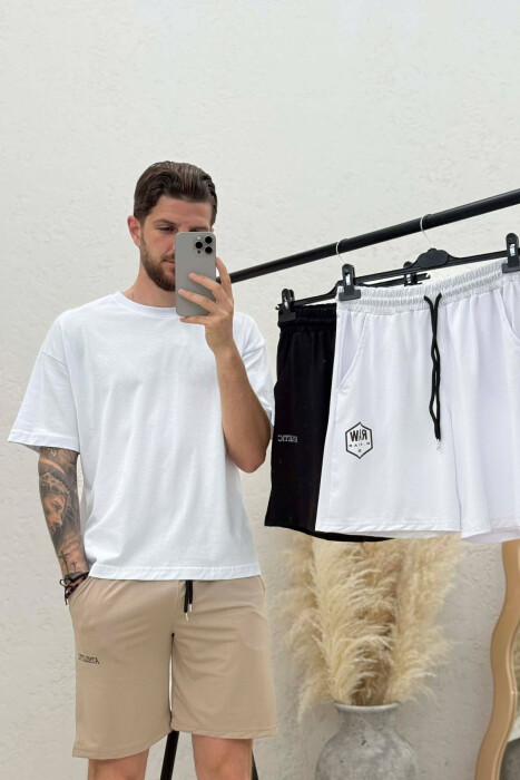 PACK OF 3 PIECE WRITTING ONE COLOR MEN SHORT SWEATPANTS MULTIPLE/SHNGJ - 3