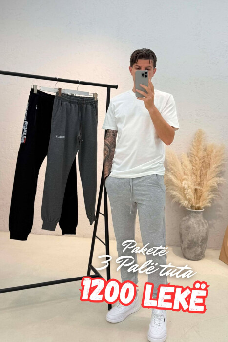PACK OF 3 PIECES COTTON MEN SWEATPANTS MULTIPLE/SHNGJ - KLAUDIO FASHION