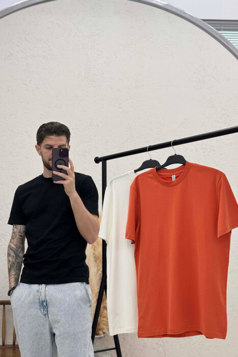 PACK OF 3 PIECES ONE COLOR SIMPLE MEN T-SHIRT MULTIPLE/SHNGJ - 2