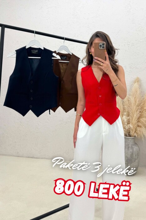 PACK OF 3 PIECES ONE COLOR WOMAN VESTS MULTIPLE/SHNGJ - KLAUDIO FASHION