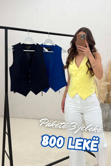 PACK OF 3 PIECES ONE COLOR WOMAN VESTS MULTIPLE/SHNGJ - KLAUDIO FASHION