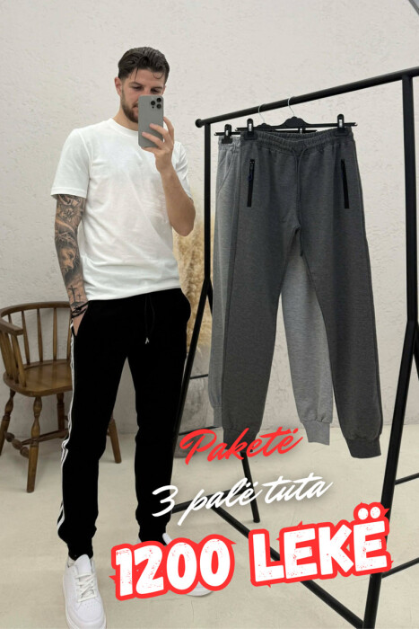 PACK OF 3 PIECES SIMPLE COTTON MEN SWEATPANTS MULTIPLE/SHNGJ - 