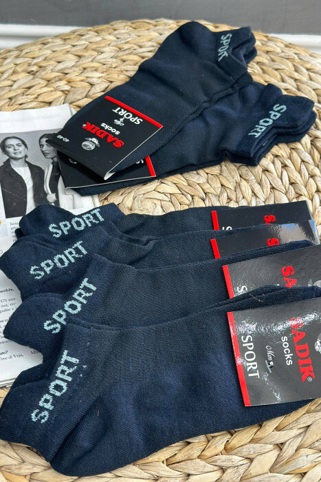 PAKETË ME GJASHTË PALË ÇORAPE PËR MESHKUJ NË NGJYRËN BLU TË ERRËT - KLAUDIO FASHION