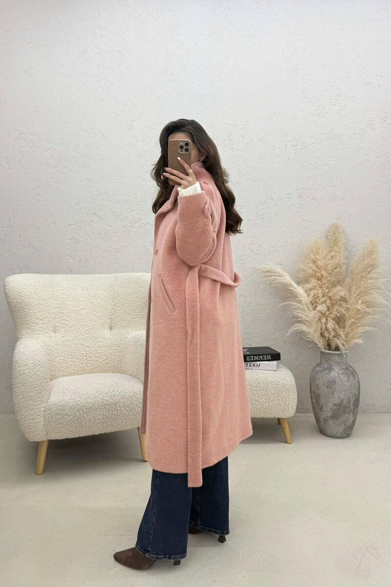 PALLTO E GJATE ME KOPSA PER FEMRA NE NGJYRE ROZE - 2