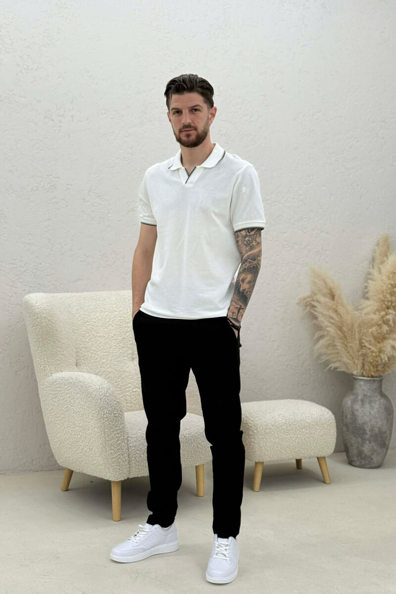 PANTALLONA ME LIDHSESE TEK BELI PER MESHKUJ NE NGJYRE TE ZEZE - 4