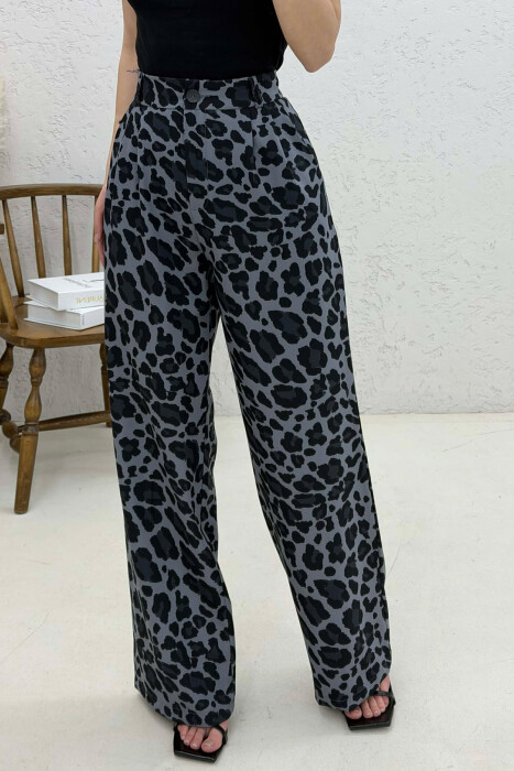 PANTALLONA ME PRINT LEOPARDI PER FEMRA NE NGJYRE GRI TE ERRET - 4