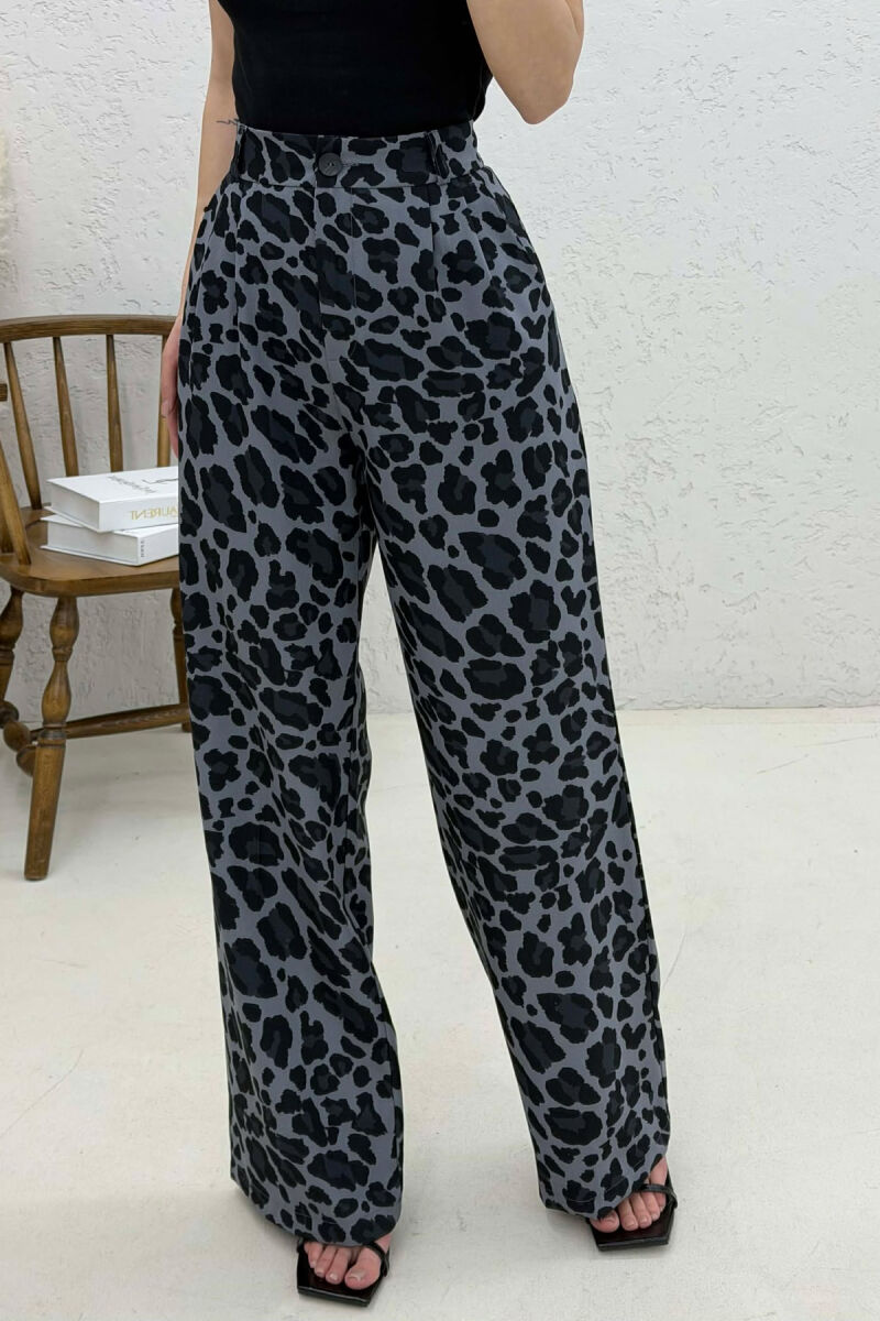 PANTALLONA ME PRINT LEOPARDI PER FEMRA NE NGJYRE GRI TE ERRET - 4