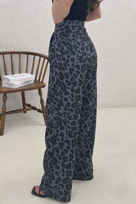 PANTALLONA ME PRINTE LEOPARDI PER FEMRA NE NGJYRE GRI TE ERRET - 3