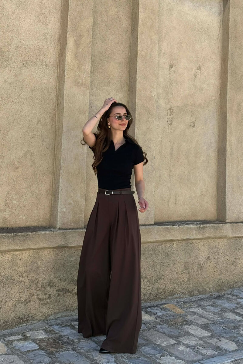 PANTALLONA ME RRIP PER FEMRA NE NGJYRE KAFE - 3