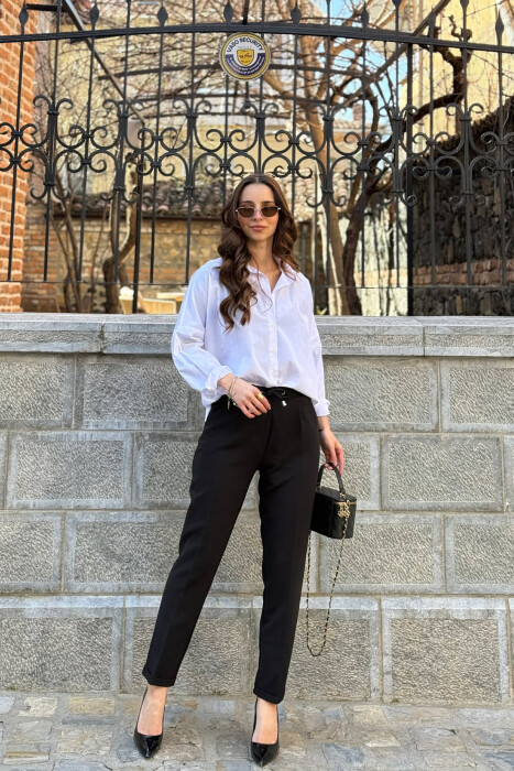 PANTALLONA NJE NGJYRESHE ME LIDHESE PER FEMRA NE NGJYRE TE ZEZE - 5