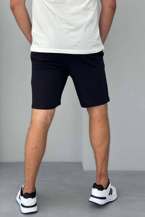 PANTALLONA TË SHKURTRA PËR MESHKUJ NË NGJYRË BLU E ERRËT - 2