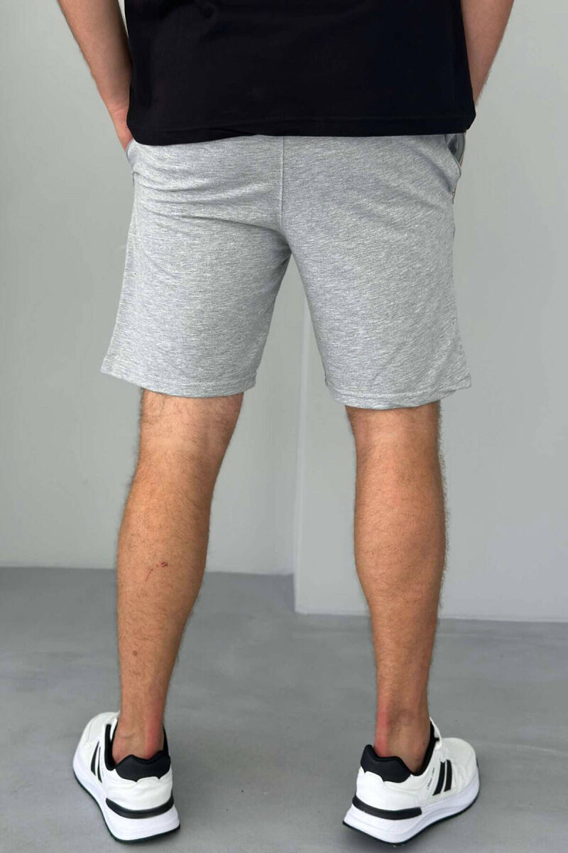 PANTALLONA TË SHKURTRA PËR MESHKUJ NË NGJYRË GRI - 4