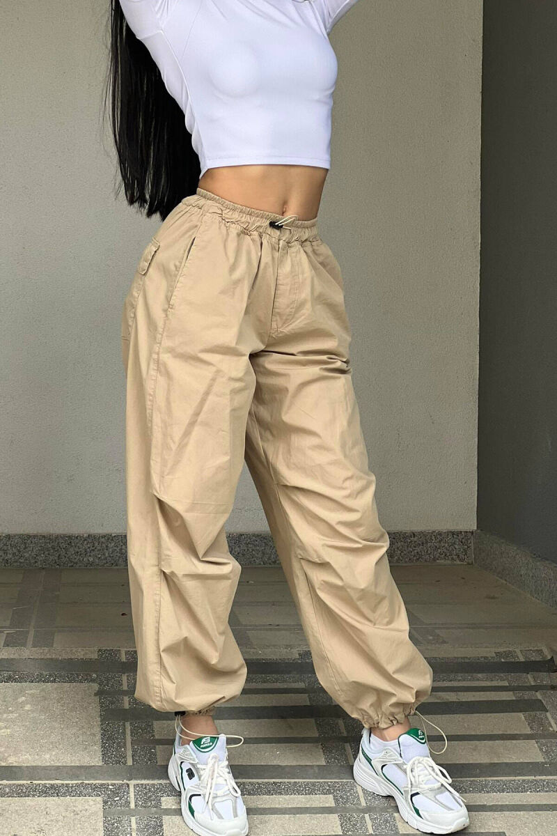 PARACHUTE PANTS WOMAN BEIGE/BEZHE - 2