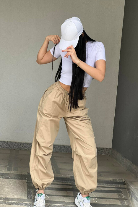 PARACHUTE PANTS WOMAN BEIGE/BEZHE - 3