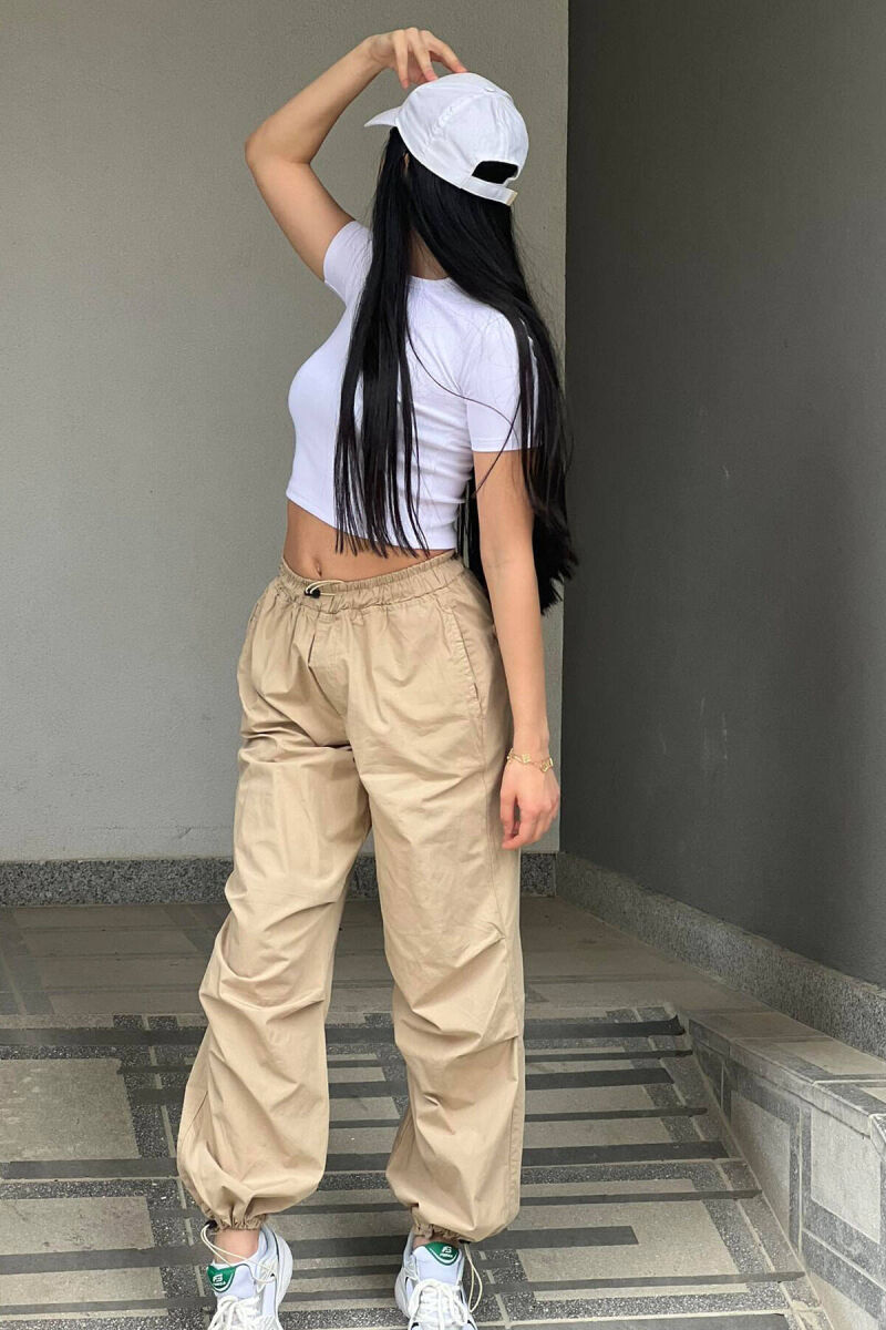 PARACHUTE PANTS WOMAN BEIGE/BEZHE - 4