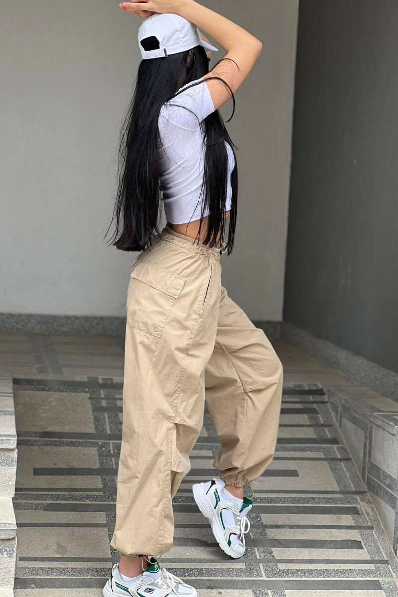 PARACHUTE PANTS WOMAN BEIGE/BEZHE - 5