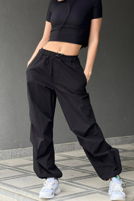 PARACHUTE PANTS WOMAN BLACK/ E ZEZE - 1