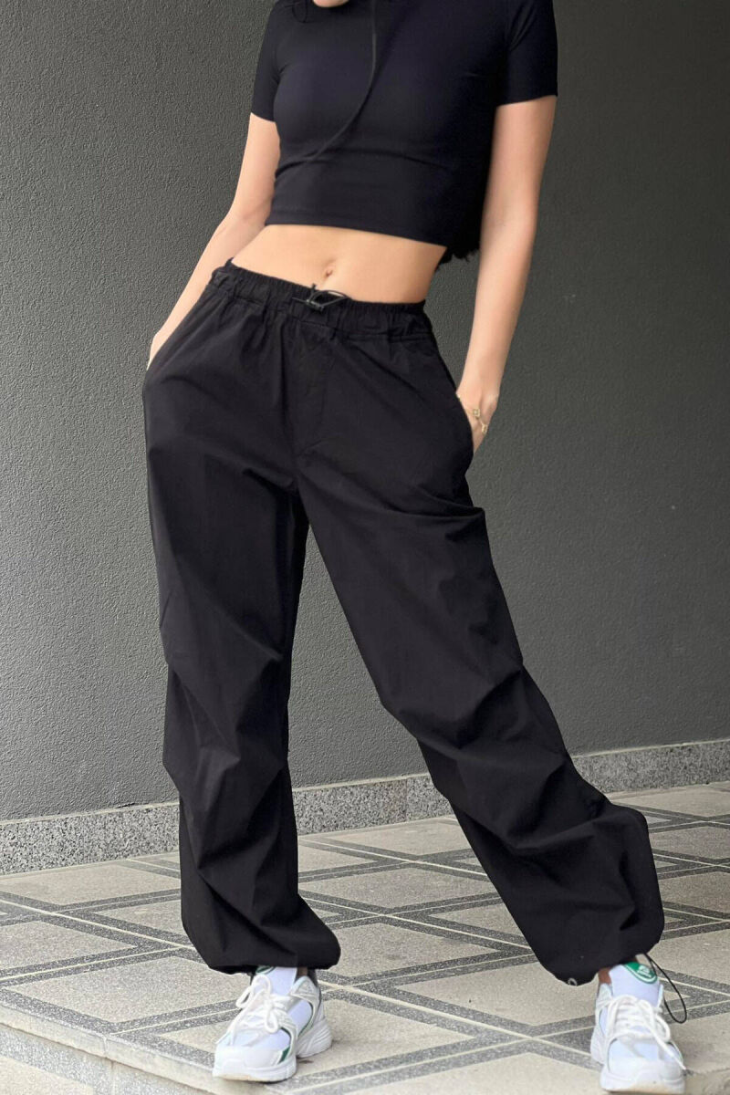 PARACHUTE PANTS WOMAN BLACK/ E ZEZE - 1