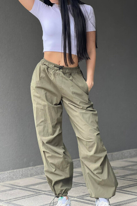 PARACHUTE PANTS WOMAN GREEN/JESHILE 