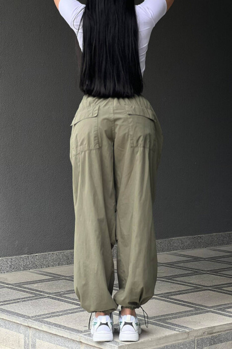 PARACHUTE PANTS WOMAN GREEN/JESHILE - 2