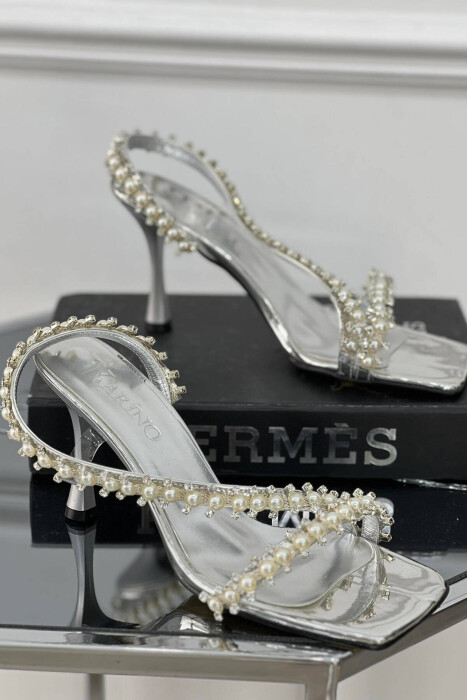 PEARLS STONES WOMAN HEELS GREY/GRI - 1