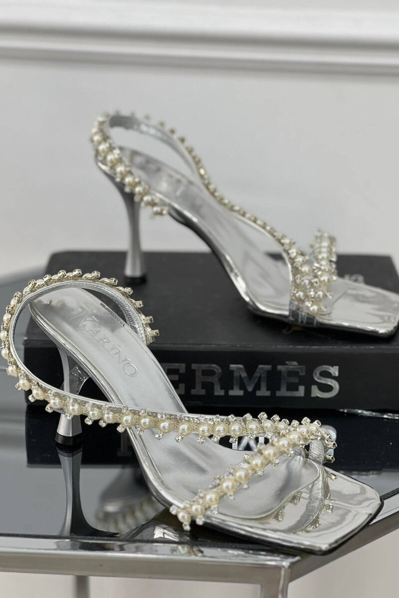 PEARLS STONES WOMAN HEELS GREY/GRI - 1