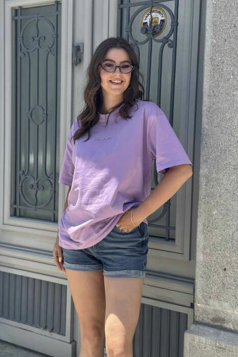 PERFORMANCE WRITTING SIMPLE WOMEN T-SHIRT LIGHT PURPLE/LEZB 