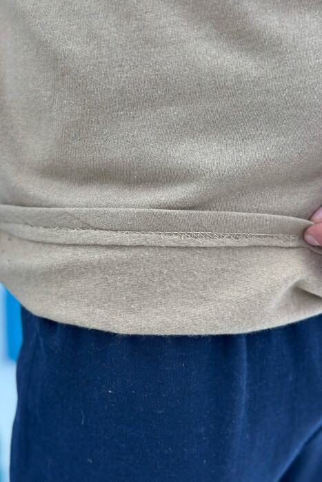 PIZHAME BLUZE ME JAKE ME BUTONA + TUTA PER MESHKUJ NE NGJYRE BEZHE - 5