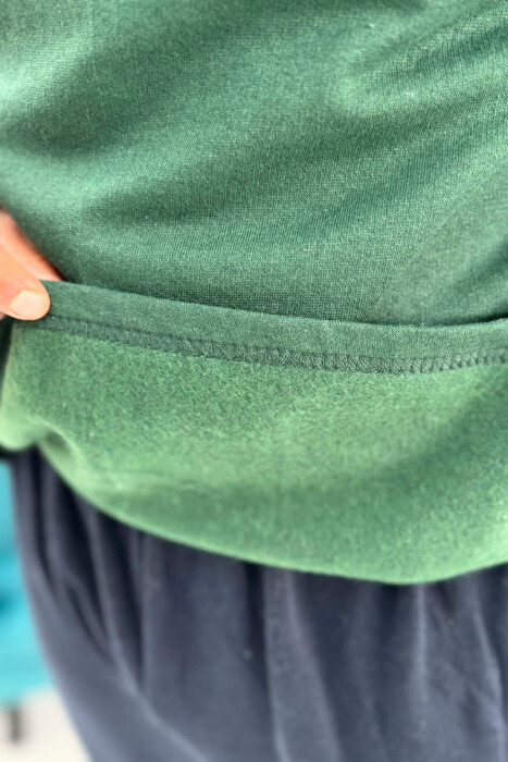 PIZHAME BLUZE ME LOGO TË THJESHTE+TUTA PER MESHKUJ NE NGJYRE JESHILE - 5