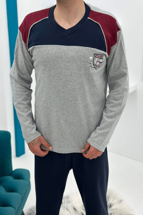 PIZHAME BLUZE ME LOGO TE VOGEL + TUTA PER MESHKUJ NE NGJYRE GRI - 2