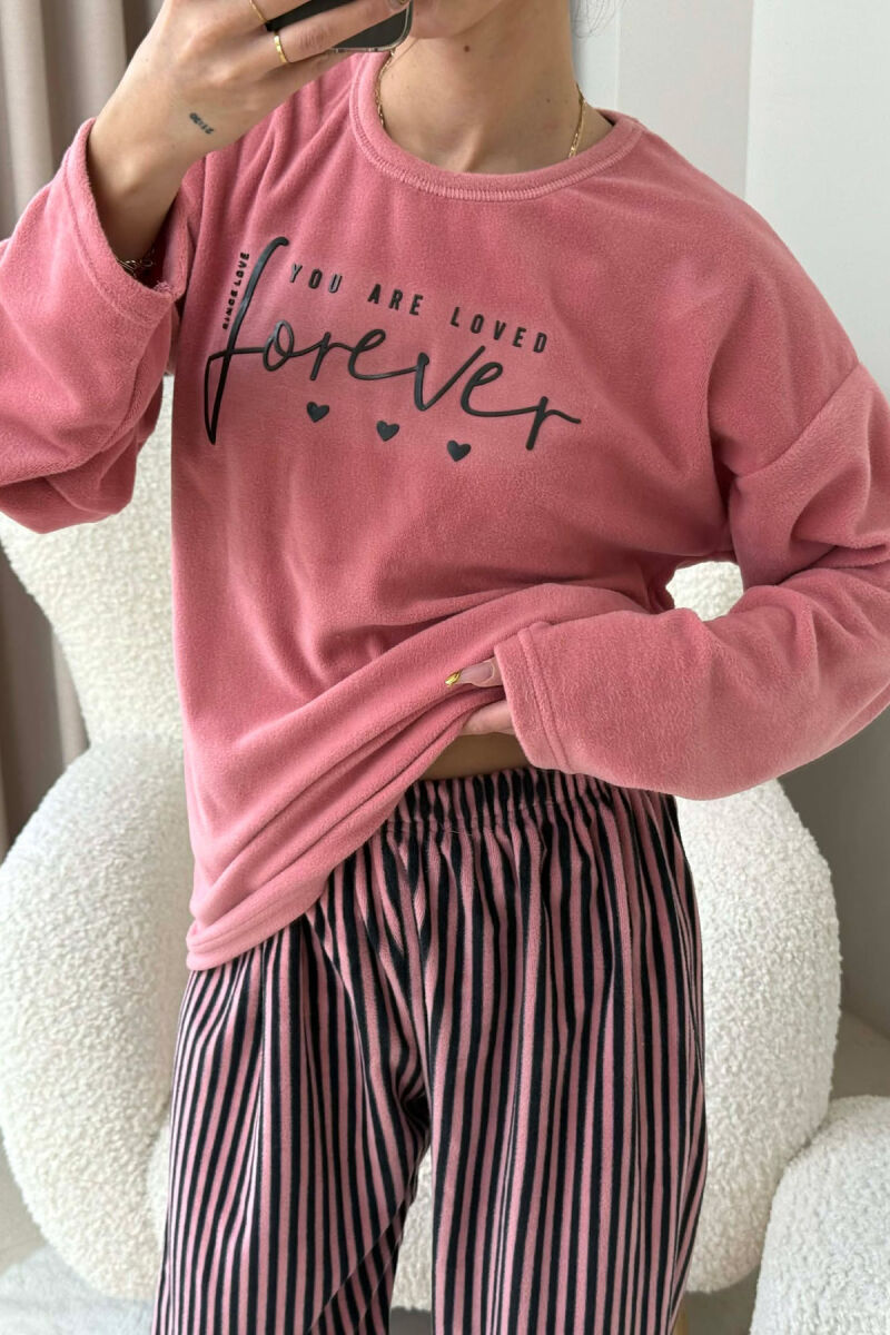 PIZHAME ME SHKRIME NE PJESEN PARA BLUZE + TUTA PER FEMRA NE NGJYRE PUDER - 4