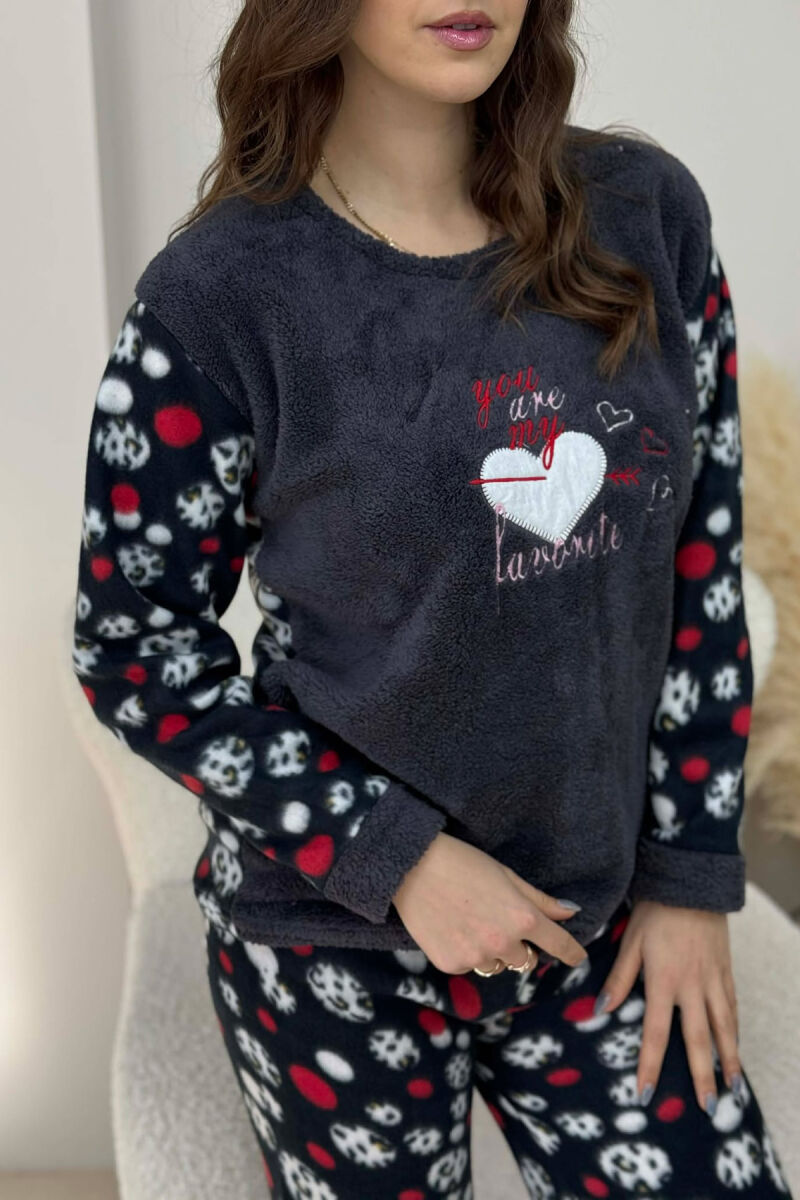 PIZHAME POLARE BLUZE + TUTA PER FEMRA NE NGJYRE GRI TE ERRET - 2