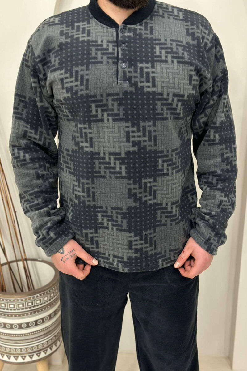 PIZHAME POLARE PËR MESHKUJ NË NGJYRË GRI E ERRËT - 3