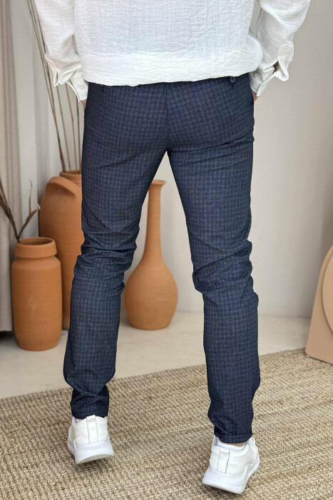 PLAID DESIGN CLASSIC MEN PANTS BLUE/BLU - 2