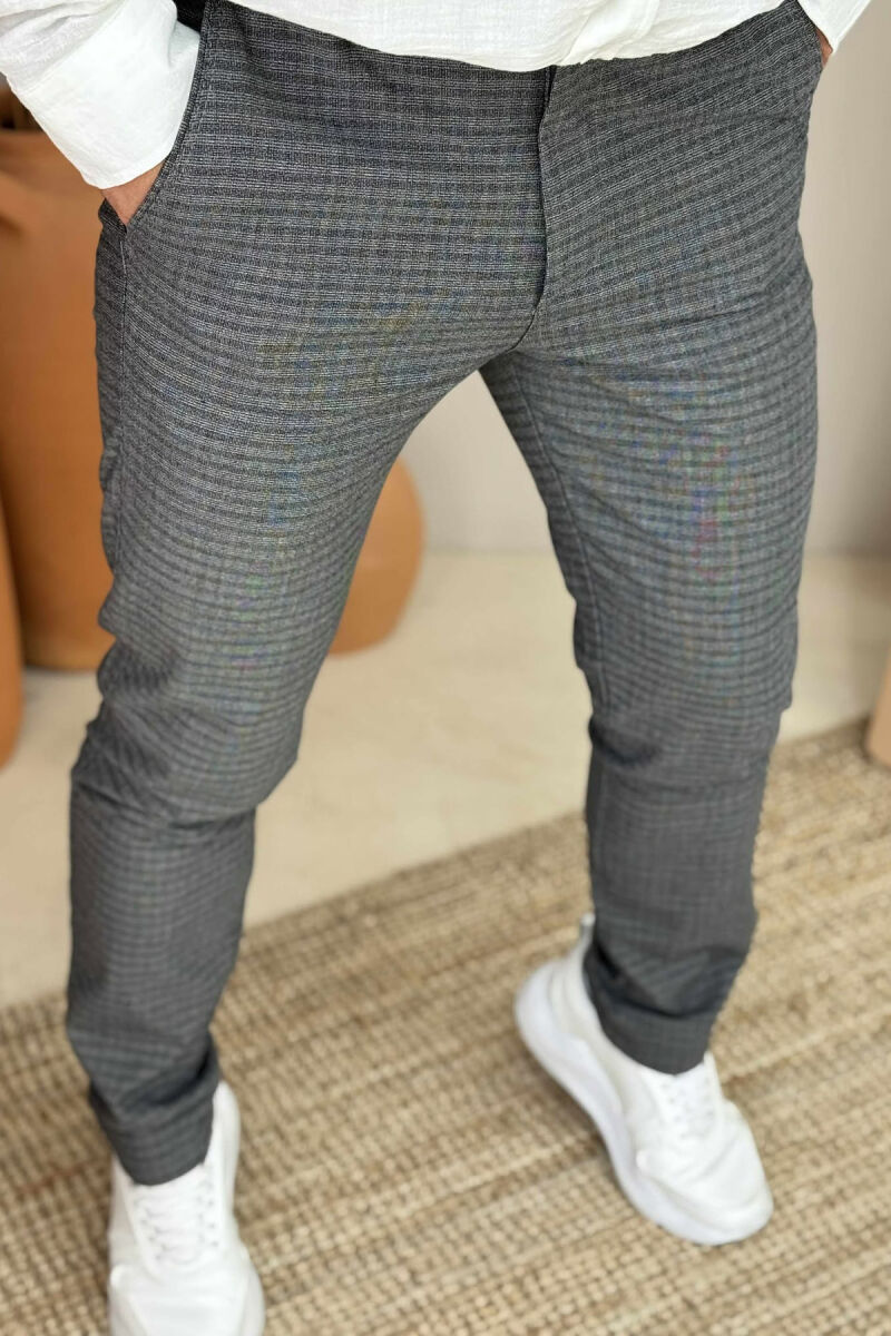 PLAID DESIGN CLASSIC MEN PANTS GREY/GRI - 2