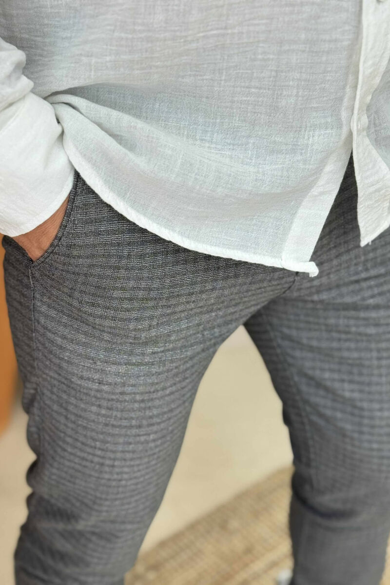 PLAID DESIGN CLASSIC MEN PANTS GREY/GRI - 3