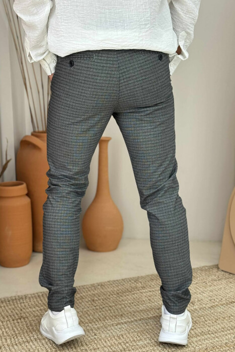 PLAID DESIGN CLASSIC MEN PANTS GREY/GRI - 5