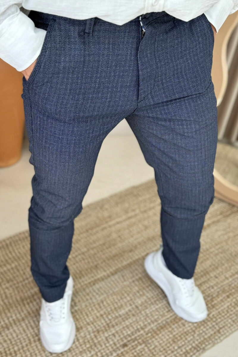 PLAID DESIGN CLASSIC MEN PANTS LIGHTBLUE/BZ - 4