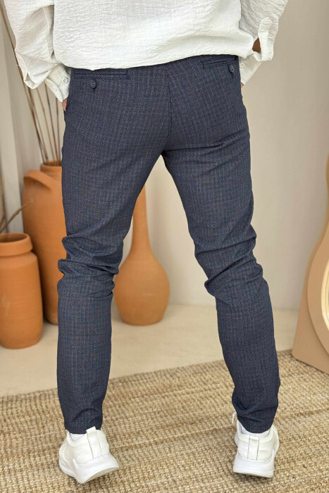 PLAID DESIGN CLASSIC MEN PANTS LIGHTBLUE/BZ - 5