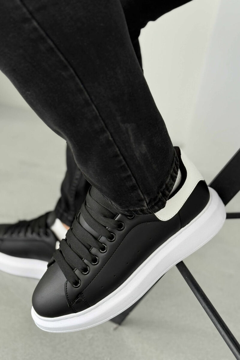 PLATFORM LACING MEN SNEAKERS BLACK-WHITE/ZEBA - 2