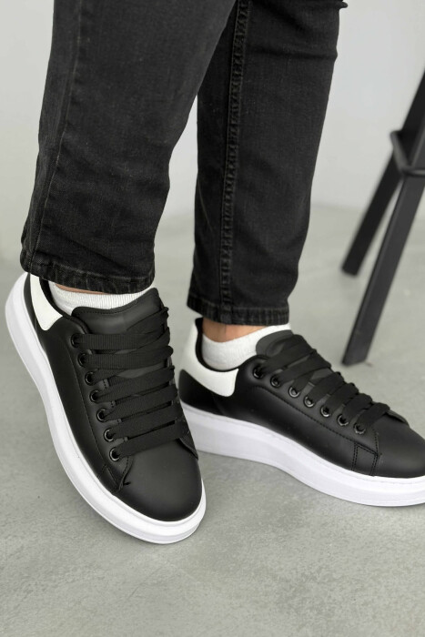 PLATFORM LACING MEN SNEAKERS BLACK-WHITE/ZEBA - 3