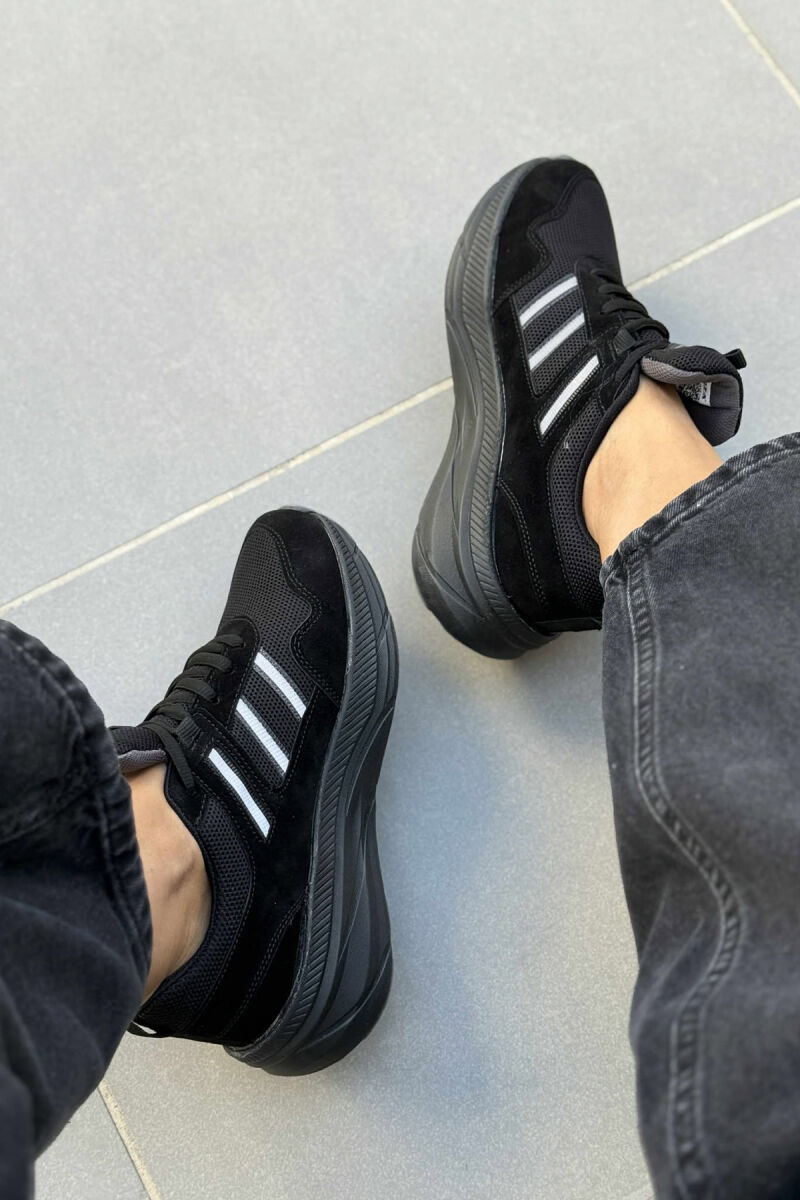 PLATFORM LACING RUNNING WOMEN SNEAKERS BLACK/ E ZEZE - 5